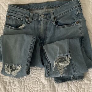Levi's Light Blue Distressed Skinny Jeans